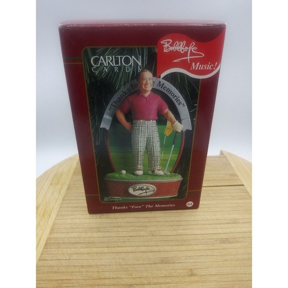 1999 Carlton Cards Bob Hope Thanks "Fore" The Memories Christmas Ornament -NEW - Picture 3 of 7
